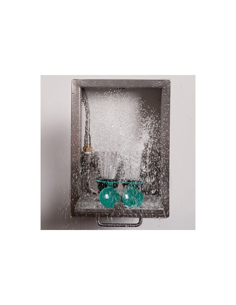 Safety eye shower in stainless steel cabinet - PremiumLine - BR 270 095 | B-Safety