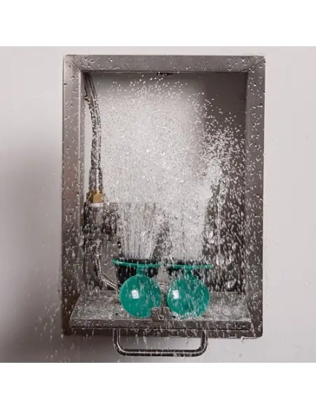 Safety eye shower in stainless steel cabinet - PremiumLine - BR 270 095 | B-Safety | Philippopoulos s.a.