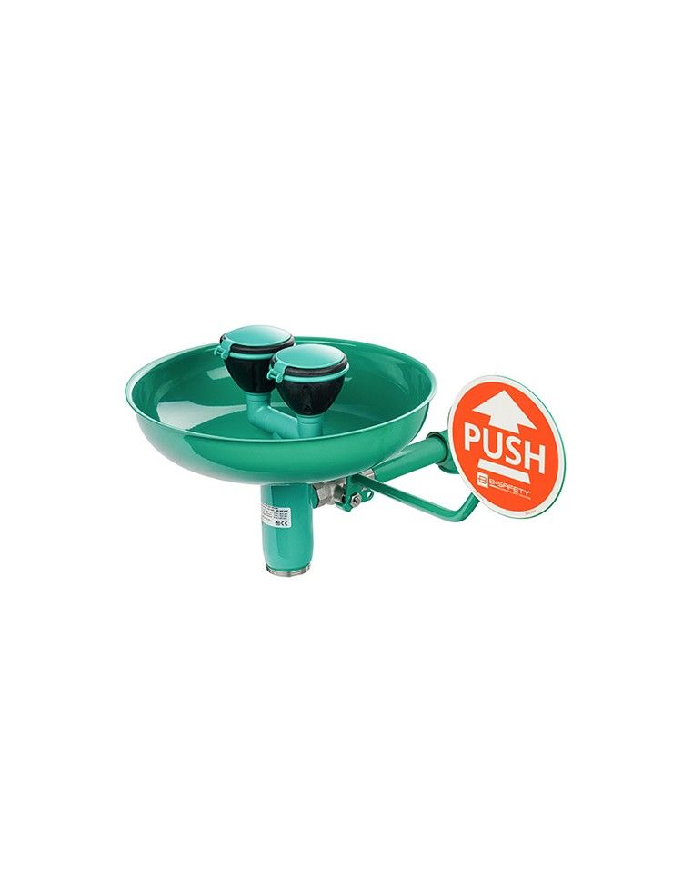 Safety eye shower with stainless steel bowl - PremiumLine - BR 305 095 | B-Safety