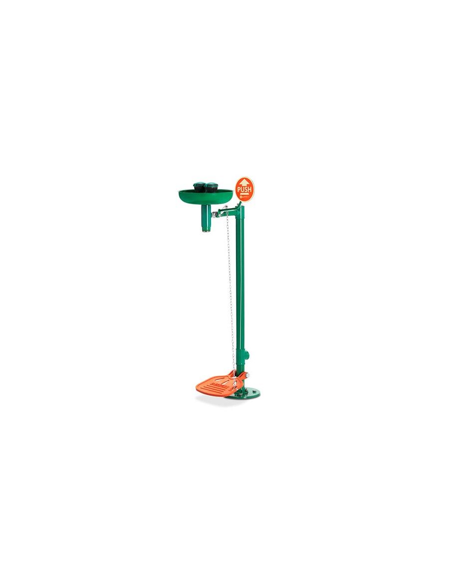 Safety eye shower with stainless steel bowl - PremiumLine - BR 305 095 | B-Safety