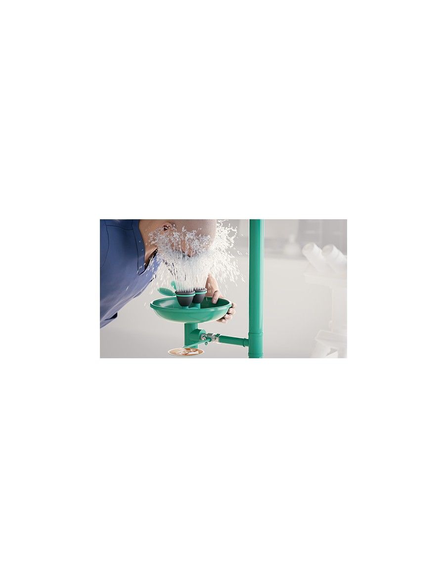 Safety eye shower with stainless steel bowl - PremiumLine - BR 305 095 | B-Safety