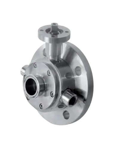 Ball Valve STD SEALS TANK SIDE FLANGE UNI EN1092 & CLAMP DIN32676 TAB.4 REIHE C ON OUTPUT SIDE - 153030 | 4G Ghidini | Philip...