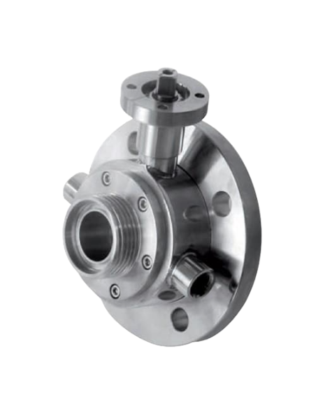 Ball Valve INTEGRAL SEALS TANK SIDE FLANGE FIXED UNI EN 1092 & DIN 11851 FEMALE ON OUTPUT SIDE - 163025 | 4G Ghidini