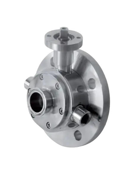 Ball Valve INTEGRAL SEALS TANK SIDE FLANGE UNI EN1092 & CLAMP DIN32676 TAB.4 REIHE C ON OUTPUT SIDE - 163030 | 4G Ghidini | P...