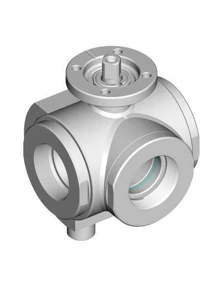 3 Way (T) Ball Valve - 4 SEALS STANDARD SEALS - ISO 228 F - 303001 | 4G Ghidini