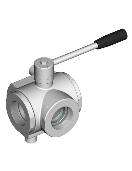 3 Way (L) Ball Valve - 4 SEALS STANDARD SEALS - ISO 228 F - 310101/C | 4G Ghidini