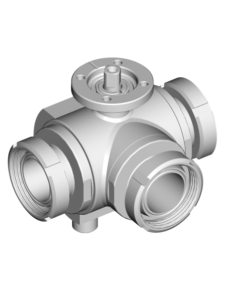 3 Way (L) Ball Valve - 4 SEALS STANDARD SEALS - M DIN 11851 - 313027/C | 4G Ghidini