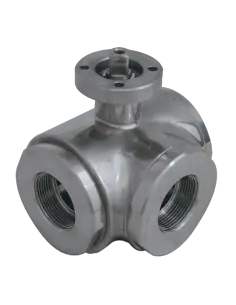3 Way (T) Ball Valve - 4 SEALS STANDARD SEALS - ISO228F - HEATING JACKET - 303001C | 4G Ghidini | Philippopoulos s.a.