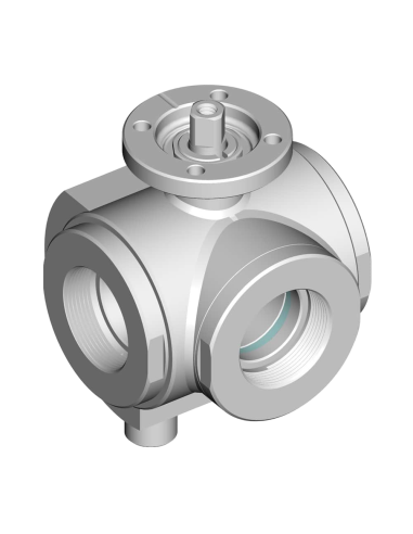 Σφαιρικός κρουνός τριών οδών (T) - 4 SEALS STANDARD SEALS - ISO228F - HEATING JACKET - 303001C | 4G Ghidini