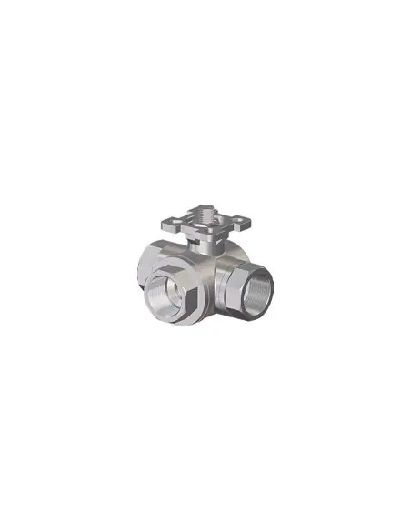 Ball valve 3 way direct mounting UNIFLOW Fig. BV23MD | Comeval | Philippopoulos s.a.