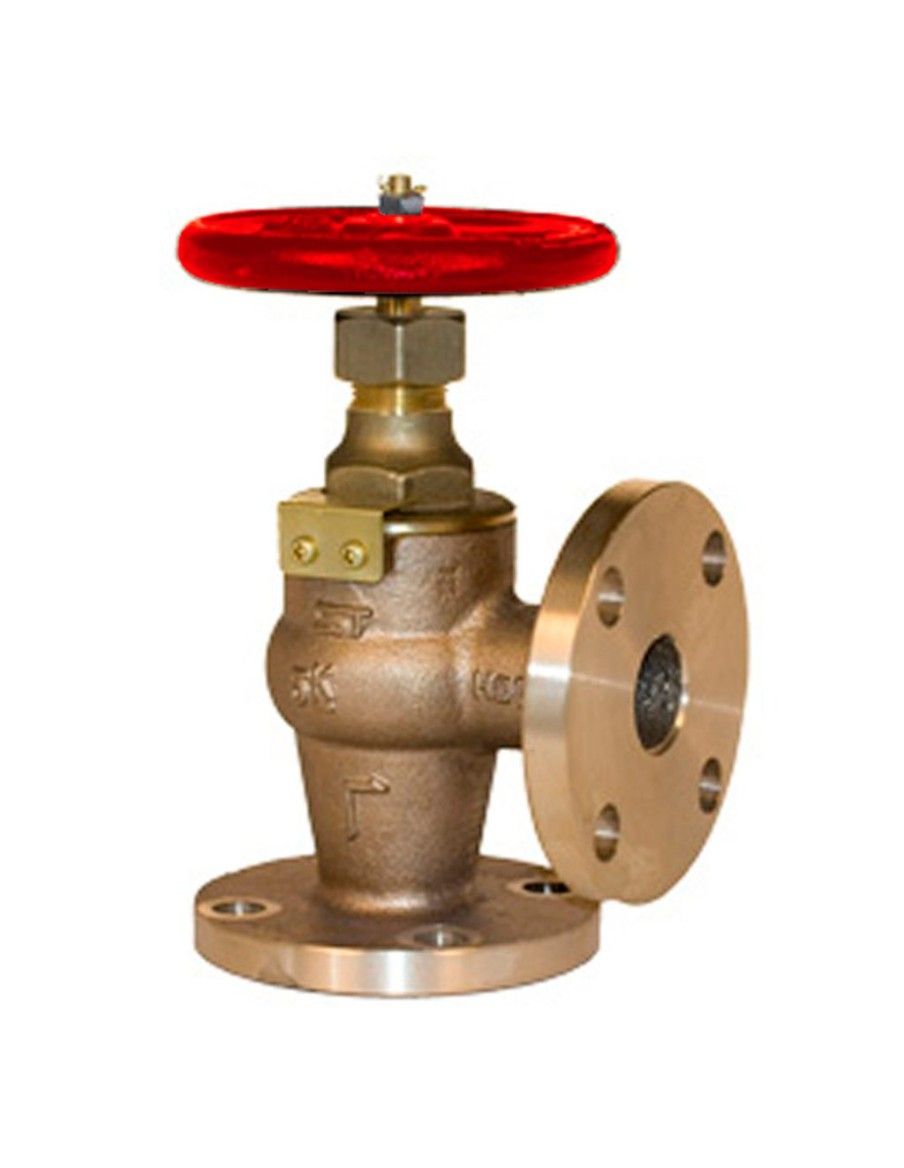 Globe Valve Angle Bronze with non return plug JIS 5K - F7352
