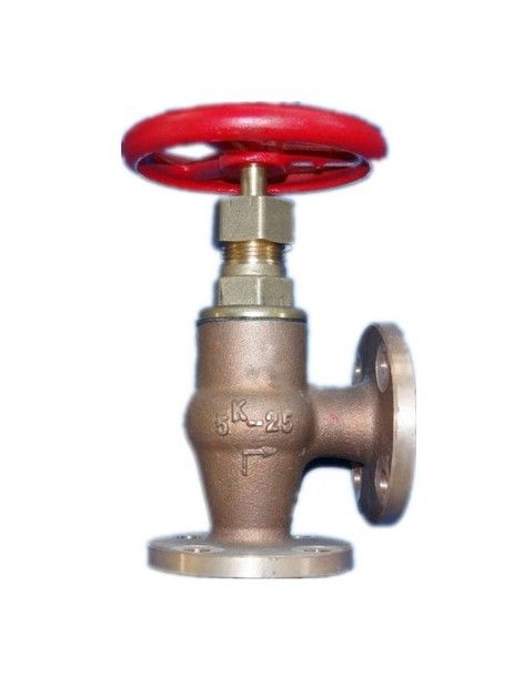 Globe Valve Angle Bronze with non return plug JIS 16K - F7410