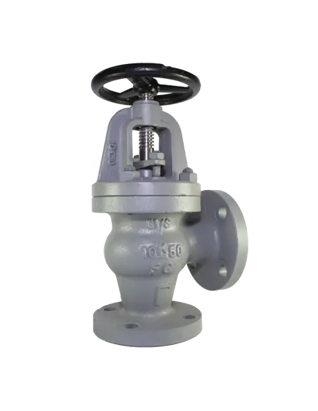 Globe Valve Angle Cast Iron JIS 10K - F7308 | Philippopoulos s.a.