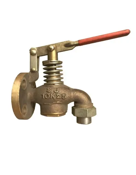 Fuel Oil Tank Self-Closing Drain Valve Bronze JIS 10K - F7398 | Philippopoulos s.a.