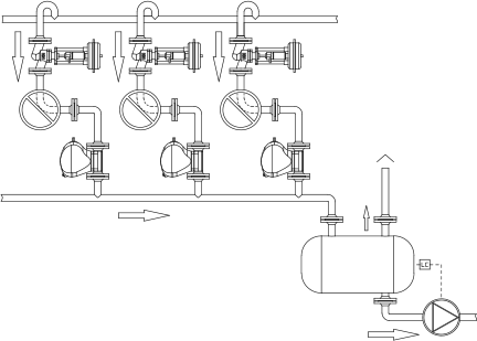 Fig. 6-8: Discharge of the flash steam into the atmosphere