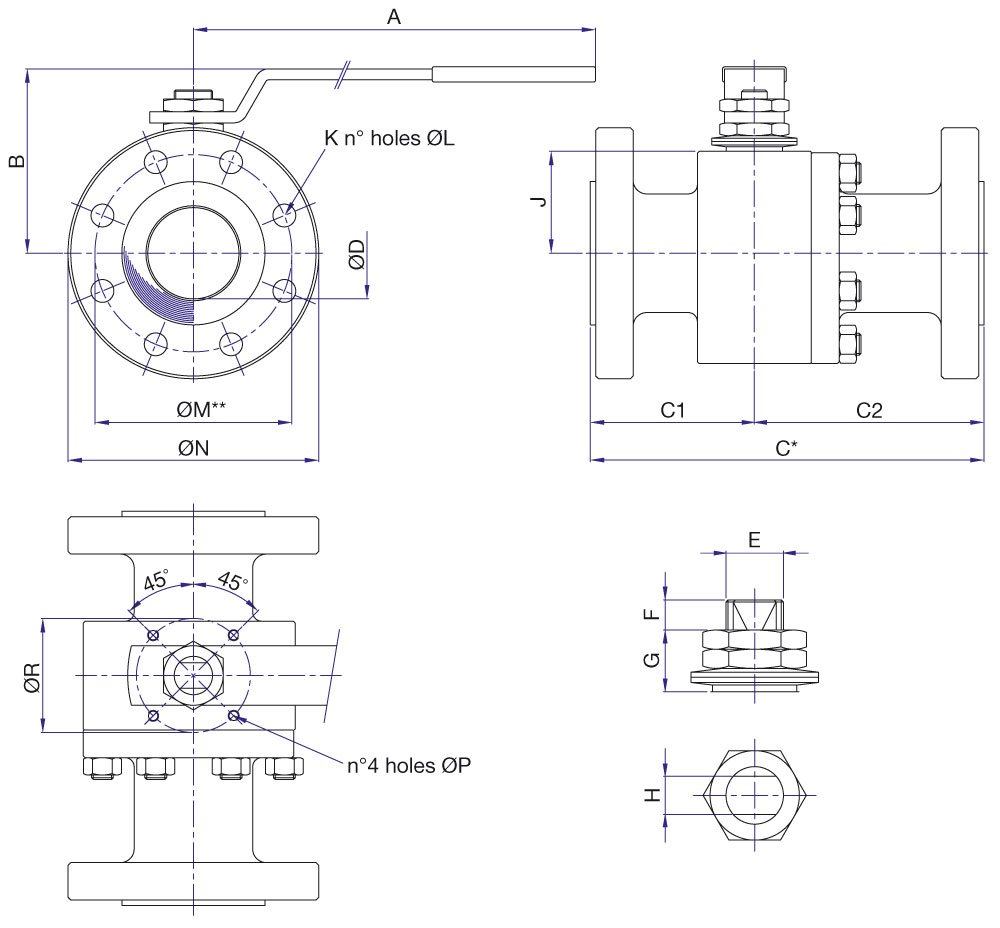 pag-8-Overall-dimensions-for-class-ANSI-600