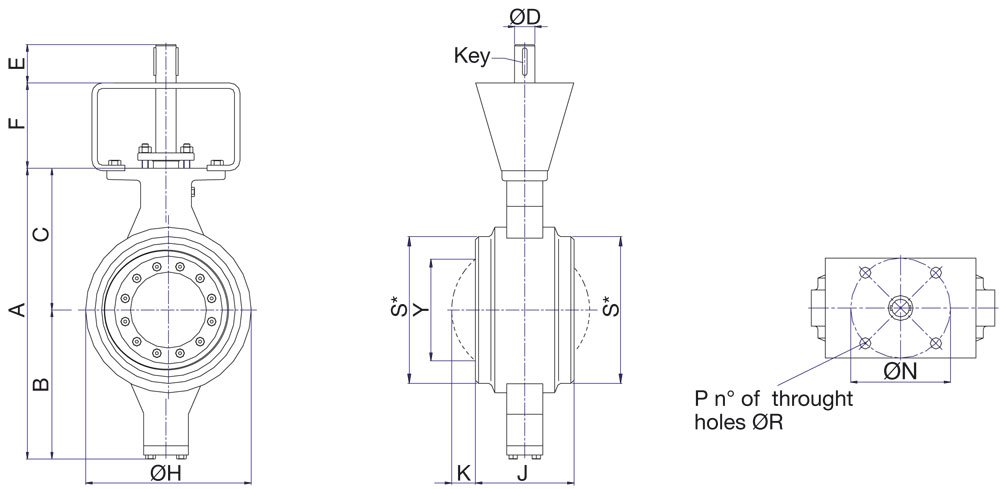 Butt-weld type valve