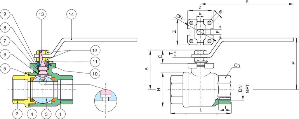 Valpres - Inox-val 2 Piece Ball Valves - 700011