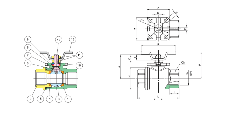 Valpres - Inox-val 2 Piece Ball Valves - 700017