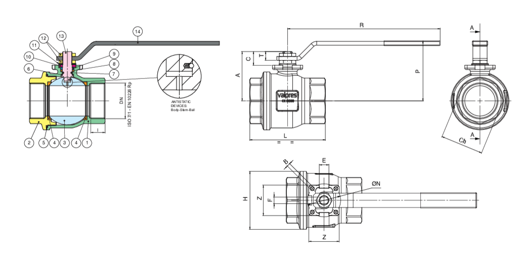 Valpres - Inox-val 2 Piece Ball Valves - 700061