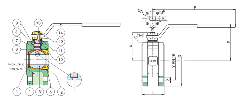 Valpres - Wafer Ball Valves - Wafer PN16 - 720002