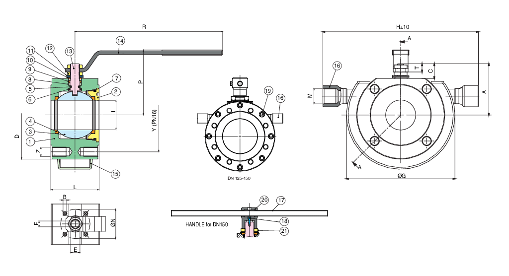 Valpres - Wafer Ball Valves - Wafer PN16 - 720012