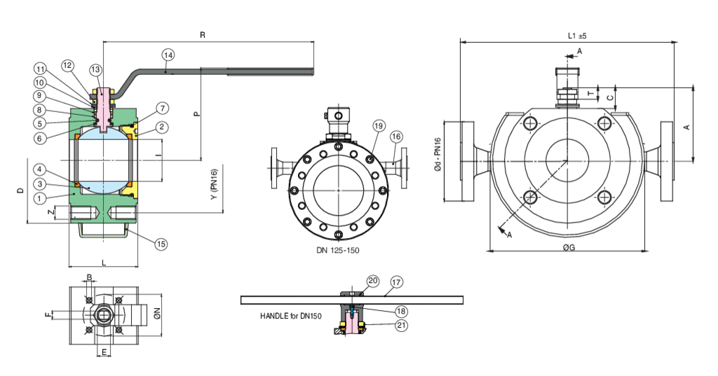 Valpres - Wafer Ball Valves - Wafer PN16 - 720023