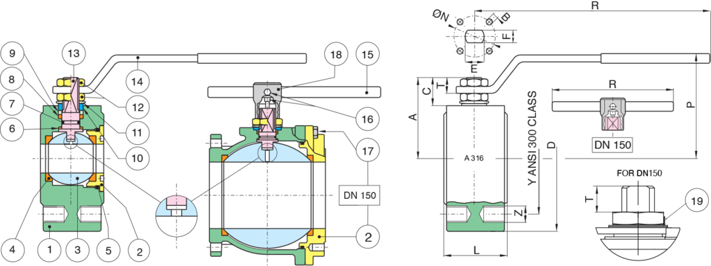Valpres - Wafer Ball Valves - Wafer ANSI 300 - 720212