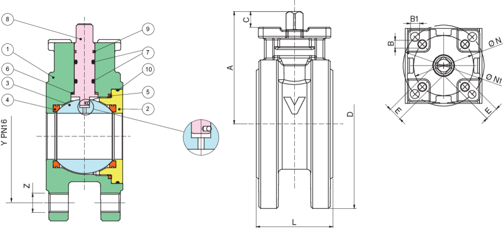 Valpres - Wafer Ball Valves - Wafer PN16 - 723000