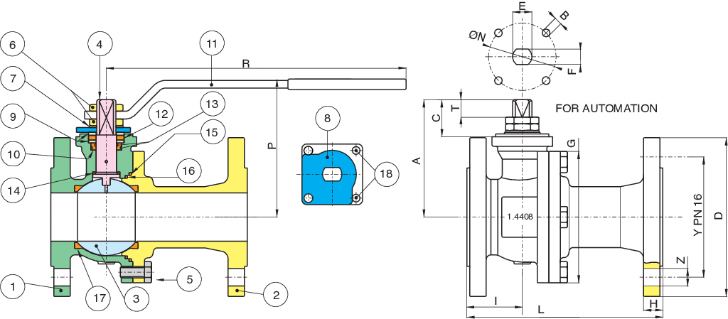 Valpres - Split-Body Valves - Split-Body PN16-F1 - 760801