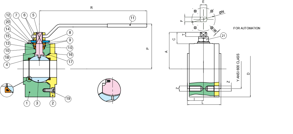 Valpres - Wafer-Split Ball Valves - Wafer-Split ANSI600 - 764100