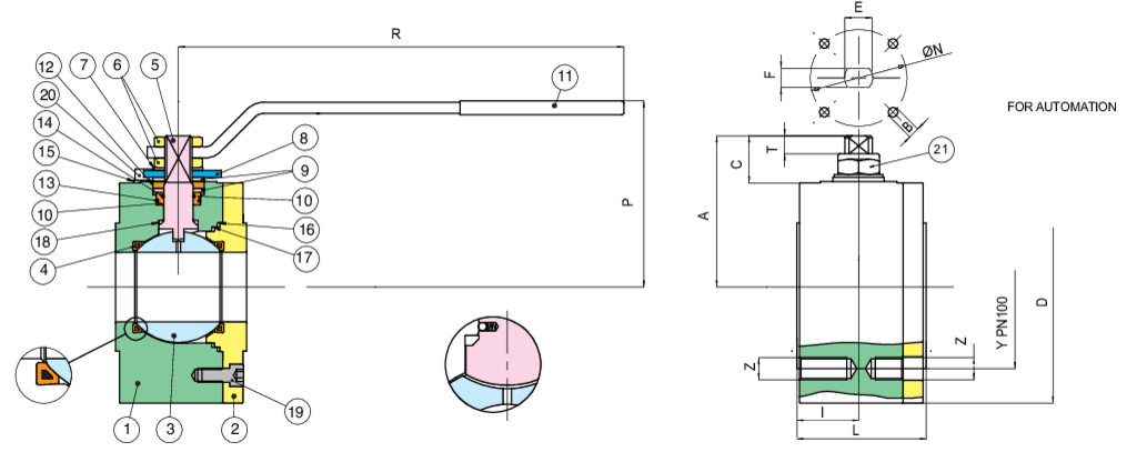 Valpres - Wafer-Split Ball Valves - Wafer-Split PN100 - 764150