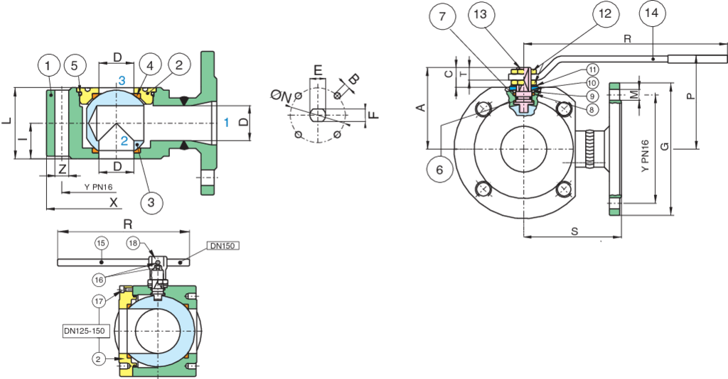 Valpres - 3 Way Ball Valves - Series 77 - 776027