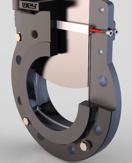 The robust metal yoke enables the optimal, simple assembly of mechanical or inductive limit switches. The yoke can be removed from one side. This makes it easier to access the mechanical parts.
