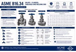 ASME B16.34 Βιομηχανικές Βαλβίδες με Φλαντζωτά, Σπείρωμα και Συγκολλητά Άκρα