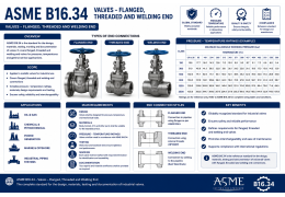 ASME B16.34 Valves Flanged, Threaded and Welding End