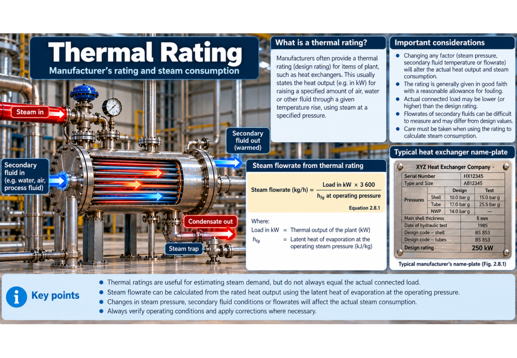 Heat Exchanger Thermal Rating: From Nameplate Capacity to Actual Steam Load