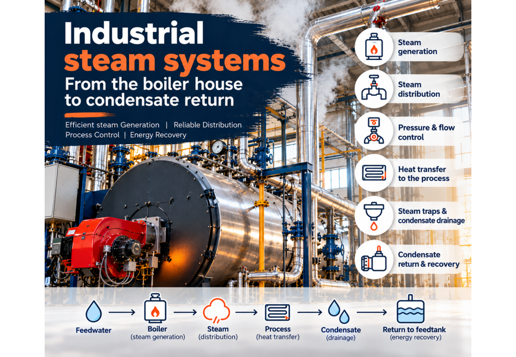 Industrial steam systems: from the boiler house to condensate return